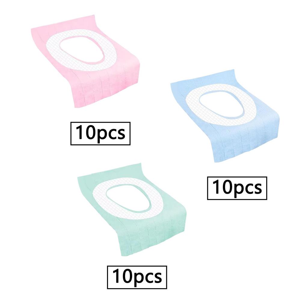 10Pcs Disposable Toilet Pads for Kids Adults Pregnant Women Toilet Seat Mat for Hotel Camping Public Toilet Outdoors Trip