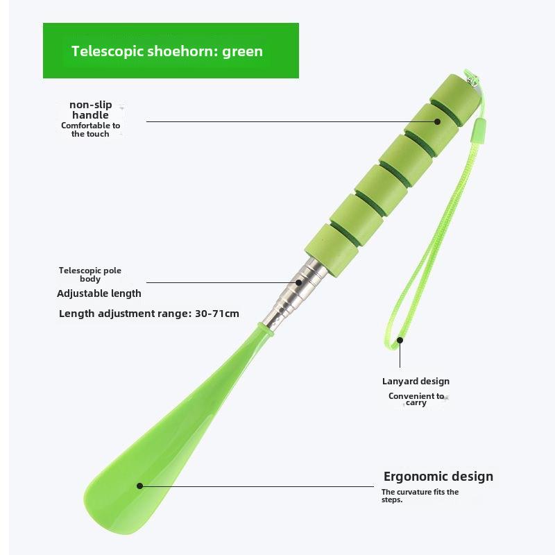 

Регульований телескопічний ріжок для взуття з нержавіючої сталі з подовженою ручкою