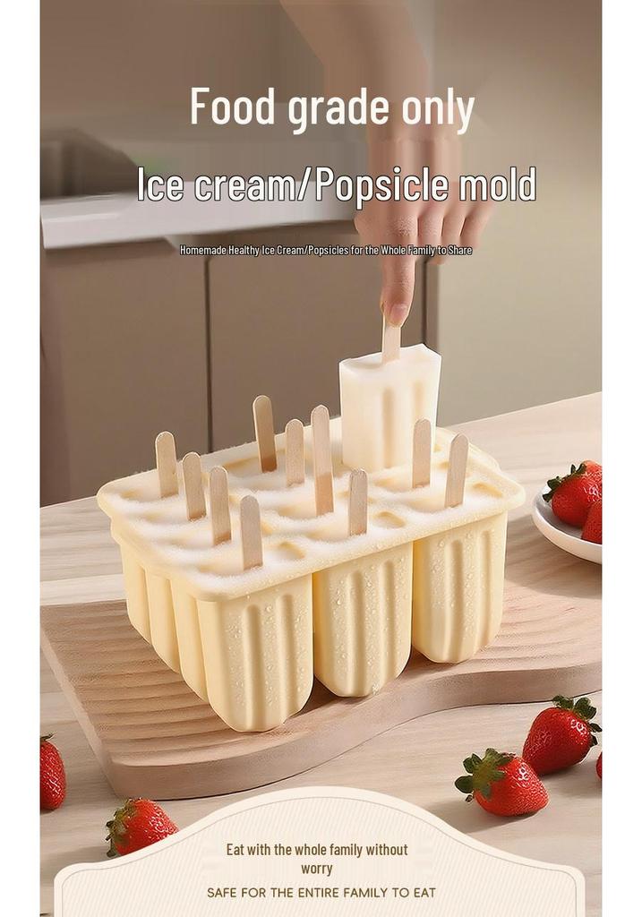 Food-Grade Silicone Popsicle Mold - Easy Release for Homemade Ice Cream