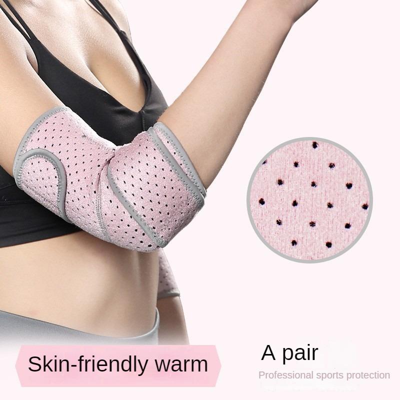 

Налокотники для женщин, накладки на запястья для локтей, суставов рук, защитные рукава, фитнес для коленей, бадминтон и теннис розовый