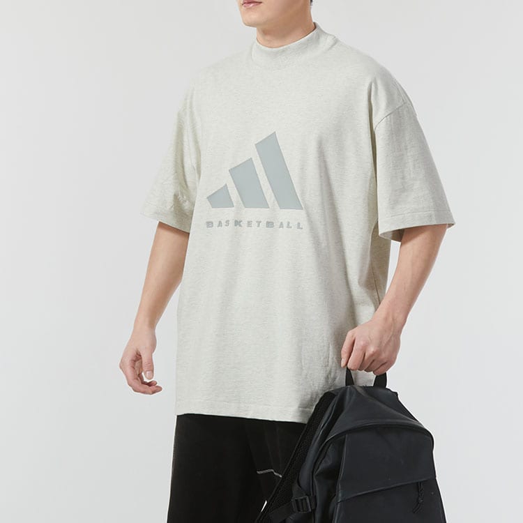 Adidas BASKETBALL T Shirt Unisex Light Gray IX1968