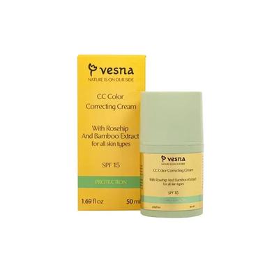 CC Creme para correção do tom de pele do rosto Vesna 50 ml