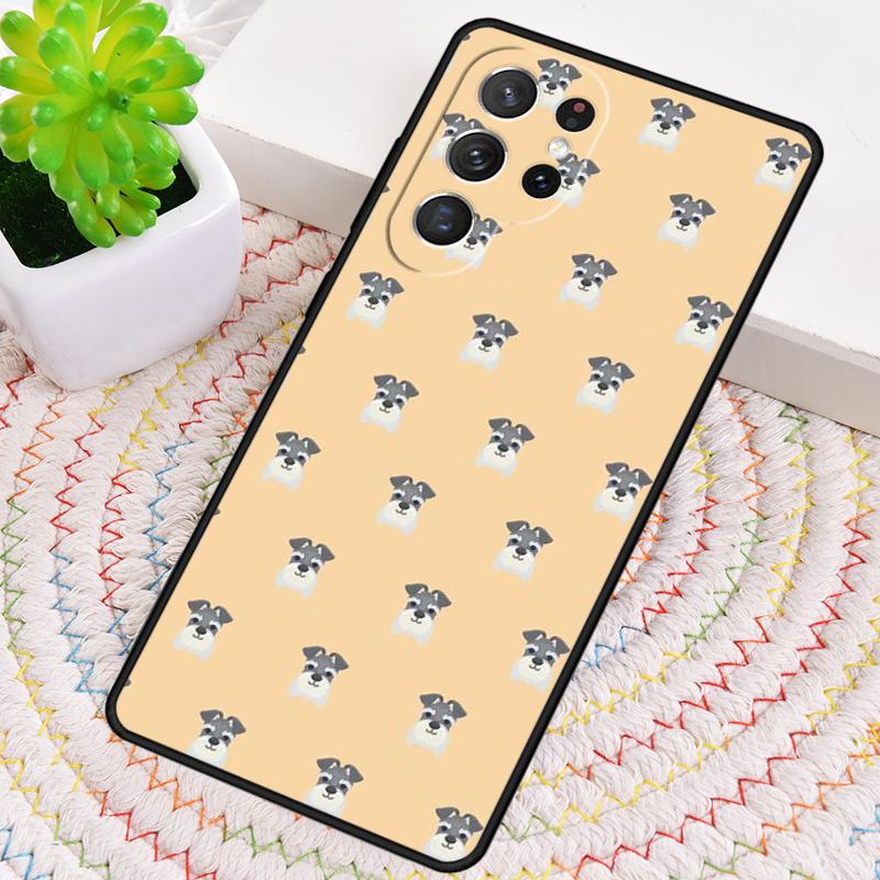 

Cartoon schnauzer dog soft Phone Case for Samsung Galaxy note 10 pro S26 Ultra S23 S24 FE S25 S21 S22 PLUS shockproof Cove Galaxy S24 FE