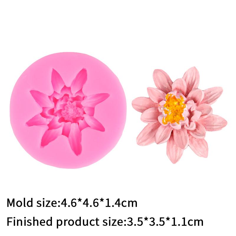 Mini Rose Camellia Daisy Flower Silicone Sugarcraft Mold Cookie Cupcake Chocolate Baking Mold Fondant Cake Decorating Tools