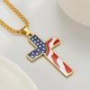 Fashion Forward Stainless Steel Chain Necklace Crosses Pendant Collarbone Chain Jewelry Unisex Accessory