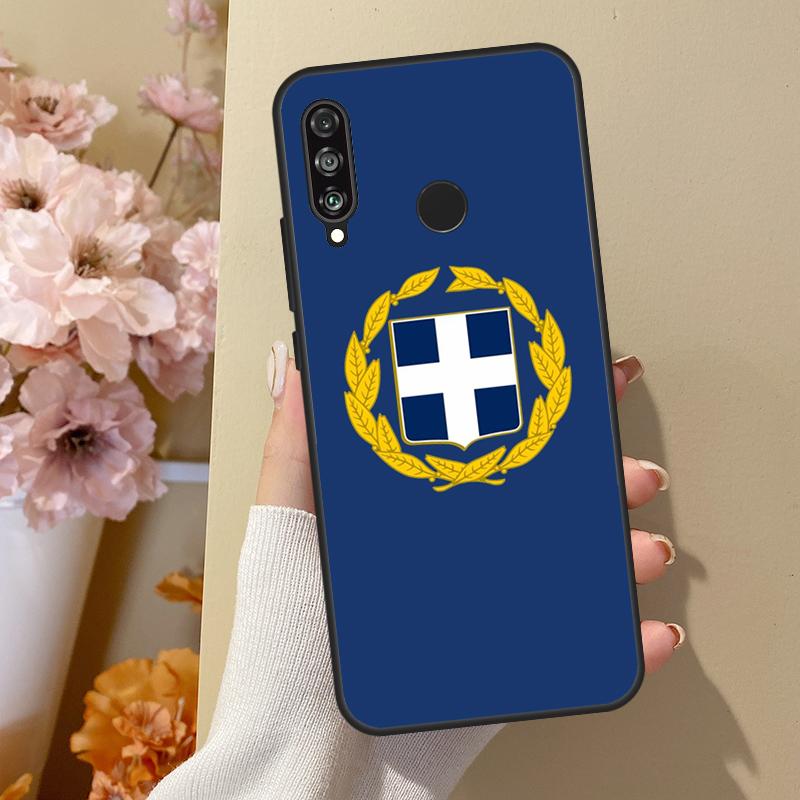 Greek Greece Flag Cover For Huawei P30 Lite P40 P20 P50 Pro Nova 5T P Smart 2019 Case For Honor 50 10i 8X