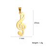 My Shape 5 pcs Musical Note Charms DIY Necklaces Bracelets Earring Music Pendants Stainless Steel Jewelry Making DIY Accessories