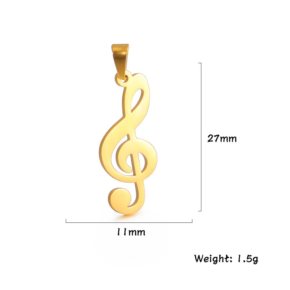 My Shape 5 pcs Musical Note Charms DIY Necklaces Bracelets Earring Music Pendants Stainless Steel Jewelry Making DIY Accessories