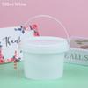 500/1000Ml Transparent Plastic Bucket With Lid And Handle Food Storage Container