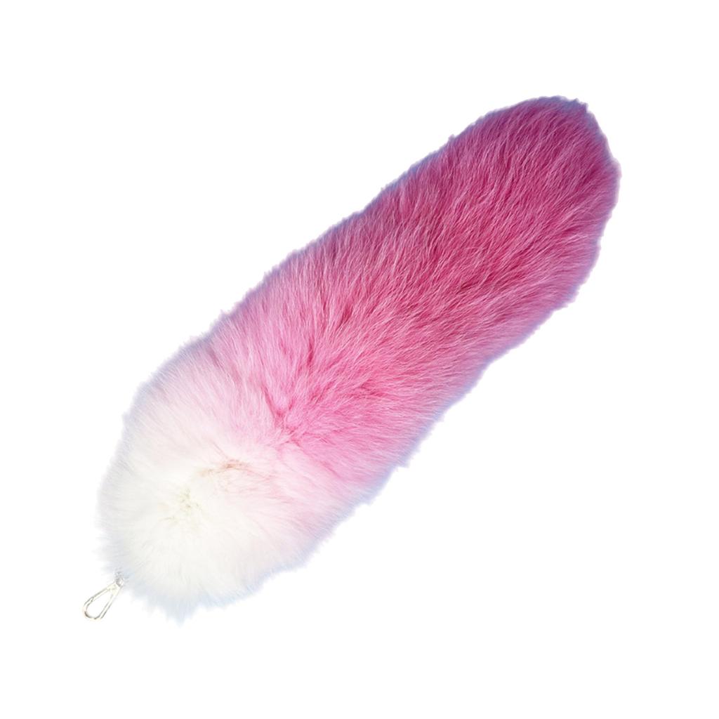 Fashionable Foxes Tail Keychain Charm Stylish Keyring Multipurpose Colorful Bag Pendant Accessory for Women Ladies