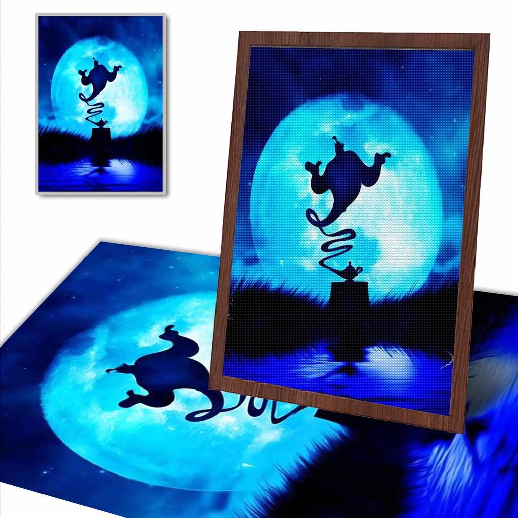 Full Round Diamond Painting Aladdin's Magic Lamp Art Rhinestone Picture Mosaic DIY 5D Cross Stitch Embroidery Home Decoration