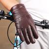 Winter Leather Gloves Men's Outdoor Riding Warm Gloves Driving Outdoor Cold-proof Piled Thickened Sheepskin Gloves