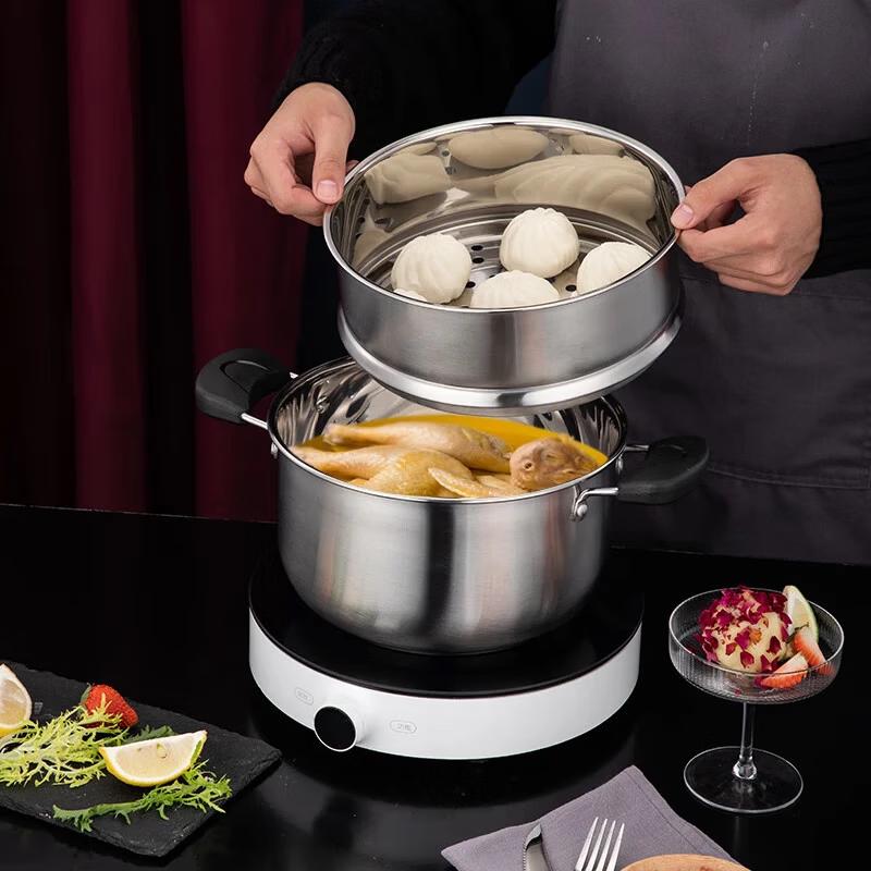 Yi Bo 26cm Multi-functional Stainless Steel Steamer Pot