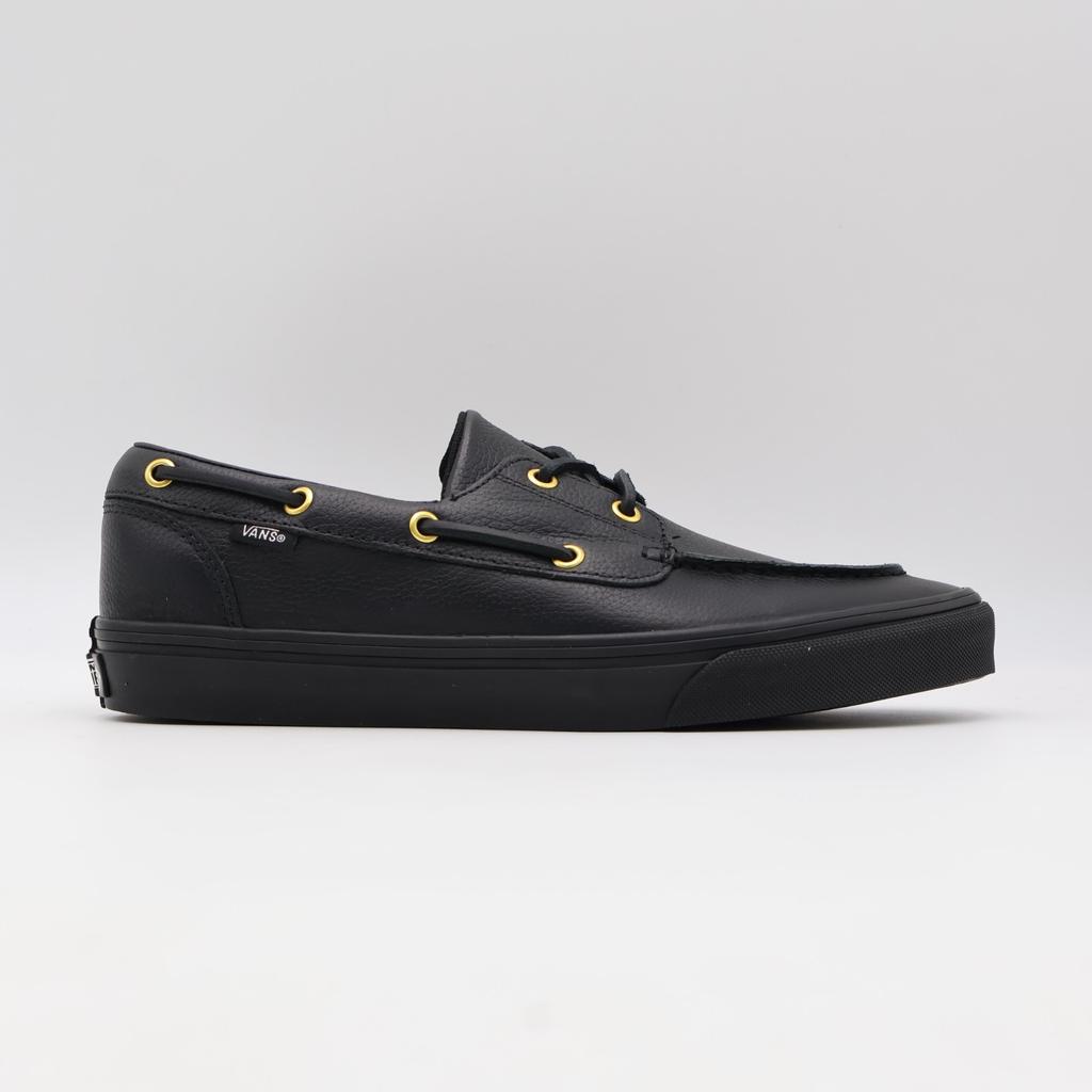 VN000Z11CJK Vans 2 Eyelet Boat Shoe Leather Black (Men's)