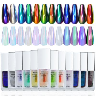 Nowy płyn do zdobienia paznokci Magic Mirror Powder Moonlight Powder Non-Flying Powder Liquid Mirror Flour Fairy Powder Nail Art Magic Liquid