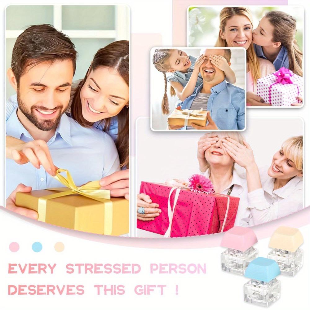 6/12/30Pcs Silent Echo Fidget Keychain Keyboard Stress Relief Office Classroom Quiet Noisy Scene Party Favors