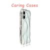For iPhone 16 Pro Max Case Blush Pink Wavy Bubble Silicone Shockproof Compatible with iPhone 15 14 13 12 11