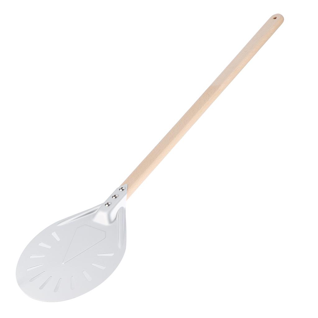 Pizza Shovel with 60cm Removable Wood Handle NonSlip Round Pizza Spatula Kitchen Utensils(8in )