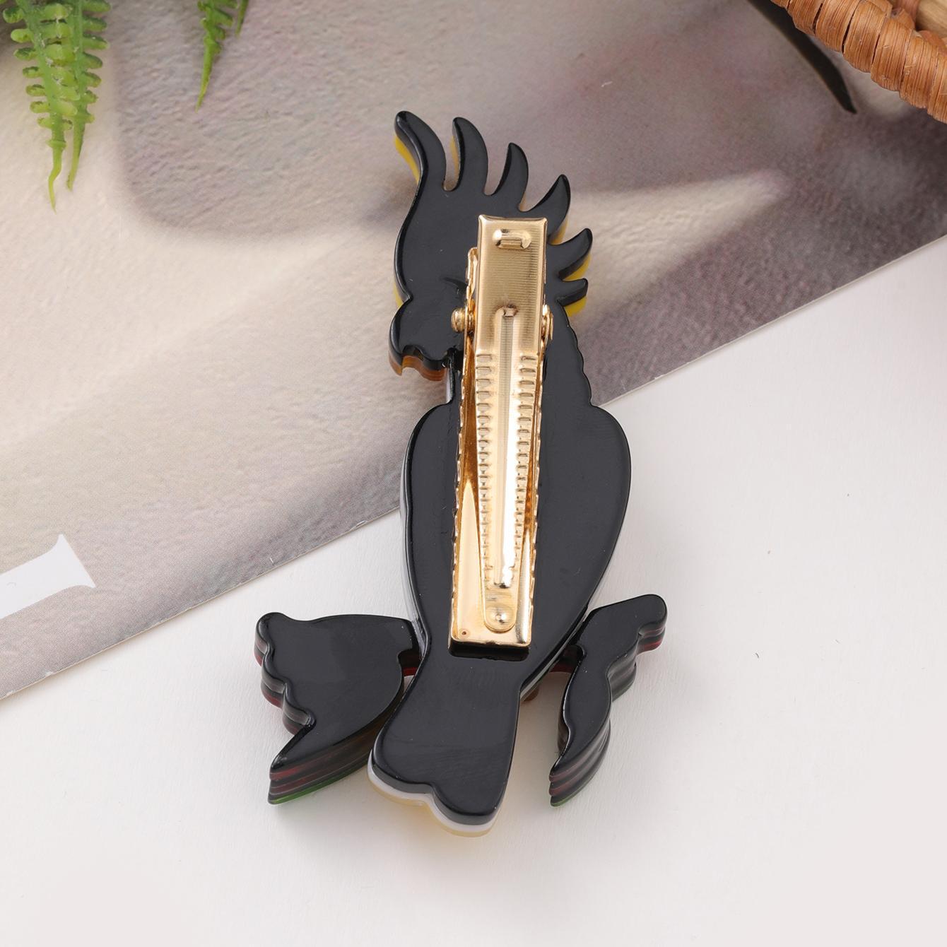 

Акриловая брошь-попугай ручной работы, заколка для волос и магнит - Модный европейский и американский аксессуар