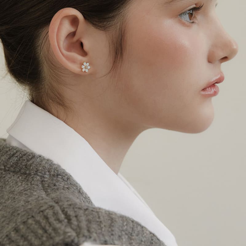 Tatiana (925 Silver) Aurora Opal Flower Earrings EC3145
