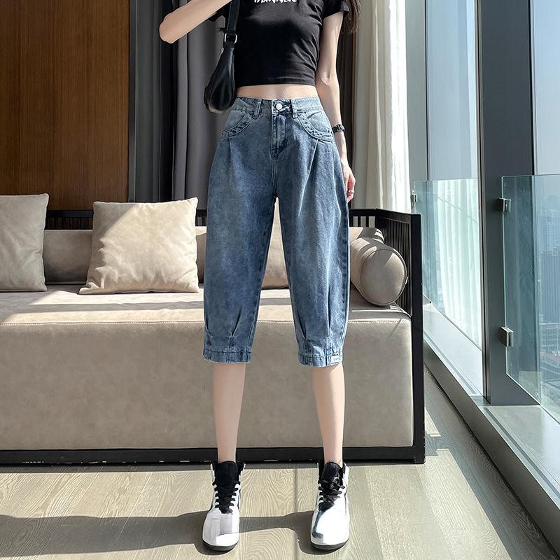 Coole und bequeme Loose Fit Cropped-Jeans mit weitem Bein für Damen