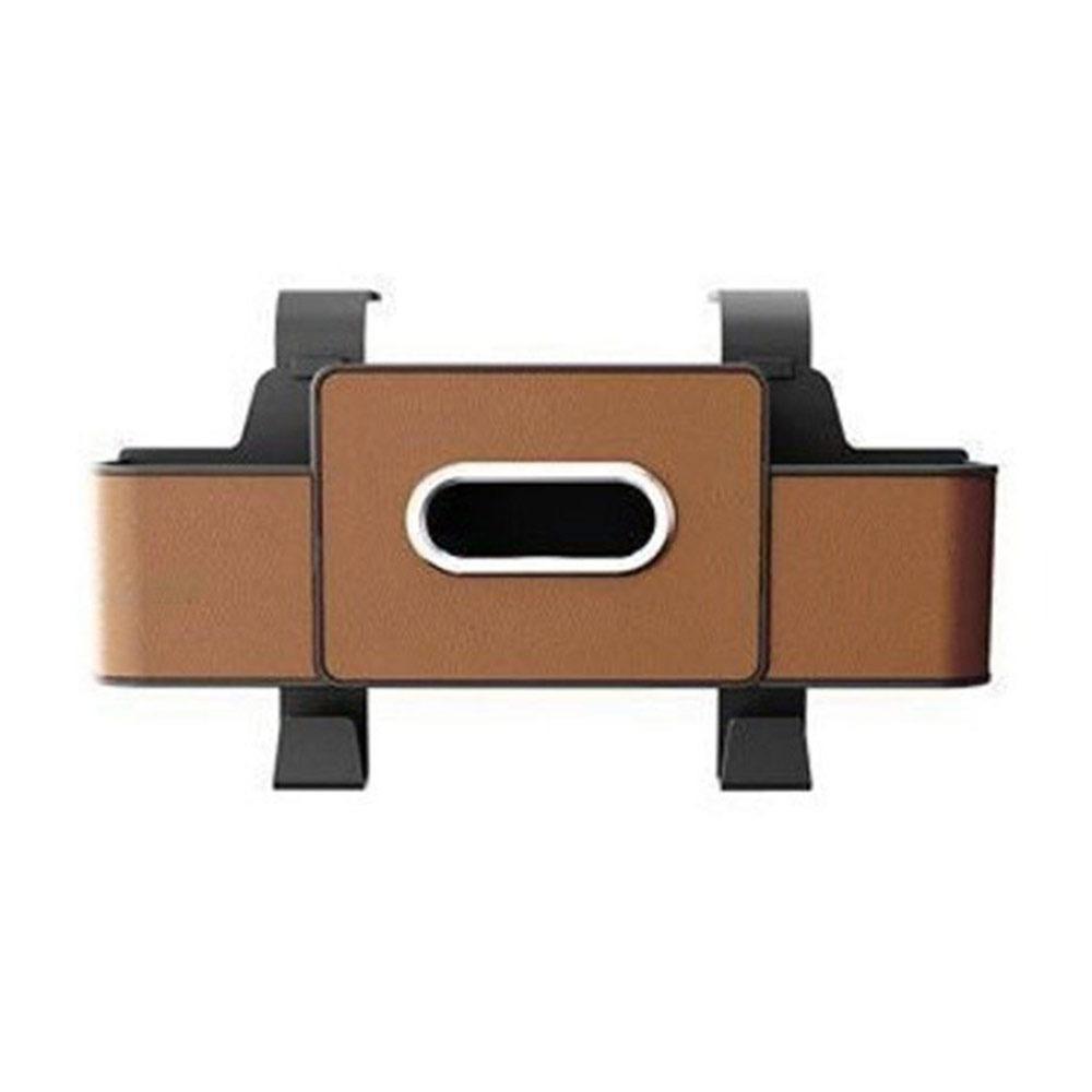 

Gifts 3-in-1 Car Backseat Organizer Multifunction Auto Accessories Tissue Box Hanging Leather Interior Storage Bag коричневый