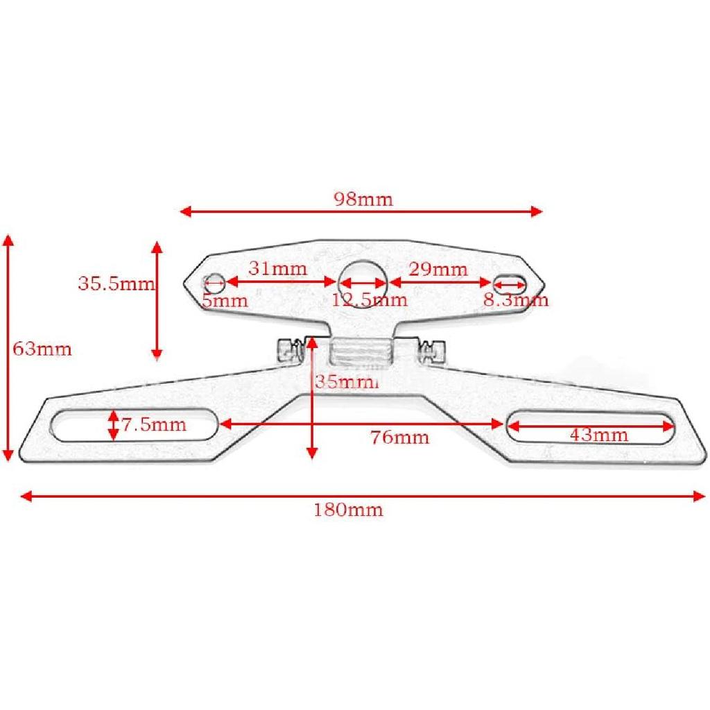 Acouto Motorcycle License Plate Bracket Folding License Plate Tail Brake Light Tag Holder Rear Mini Bracket Mount for Motorcycle ATV Dirt Bike
