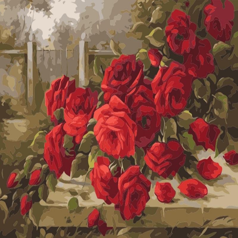 Buy DIY Paint By Numbers Oil Painting Kit Canvas DIY Oil Painting By