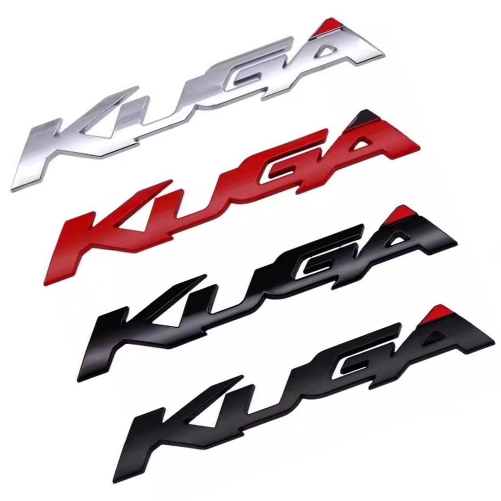 1Pc 3D Metal Badge Letter Car Tail Rear Trunk Emblem Sticker Decoration For KUGA Logo Car Accessories
