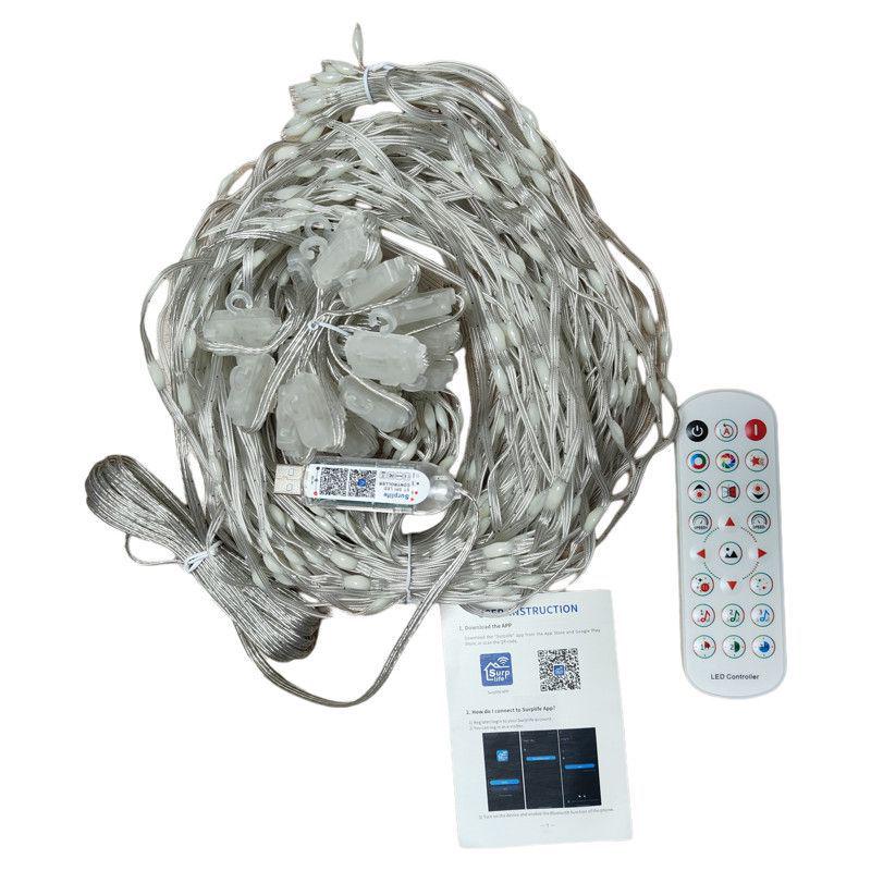 Colorful Bluetooth Smart Curtain Lights for Christmas Festival Decoration