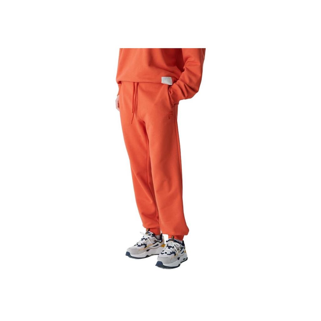 New FILA Knitted Sweatpants Men's Orange FS2FPF3102XOED