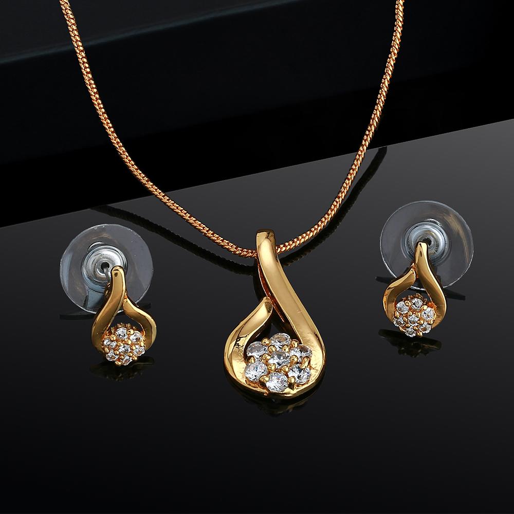 

Женское дизайнерское ожерелье Estele с позолотой CZ Jasmine Flower