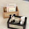 Vintage Rattanstorage Box Books Snacks Fruit Cosmetics Organizers Storage Woven Baskets Multifunction Organizers for Living Room