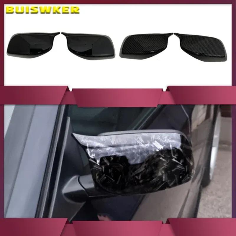 For BMW 5 Series E60 E61 E63 E64 2004-2008 520i 525i 528i 528xi 530i Rearview Mirror Cover Cap Carbon Fiber / Black