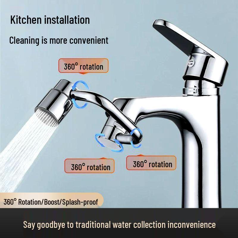 Universal Rotatable Faucet Extension Anti-Splash Aerator Connector