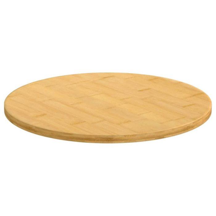 VidaXL Dessus de table Ø40x1,5 cm bambou 352672