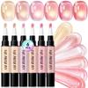 Crystal Diamond Nail Polish Pen High Gloss Rainbow Cat Eye Flash Manicure Art Nail Painting