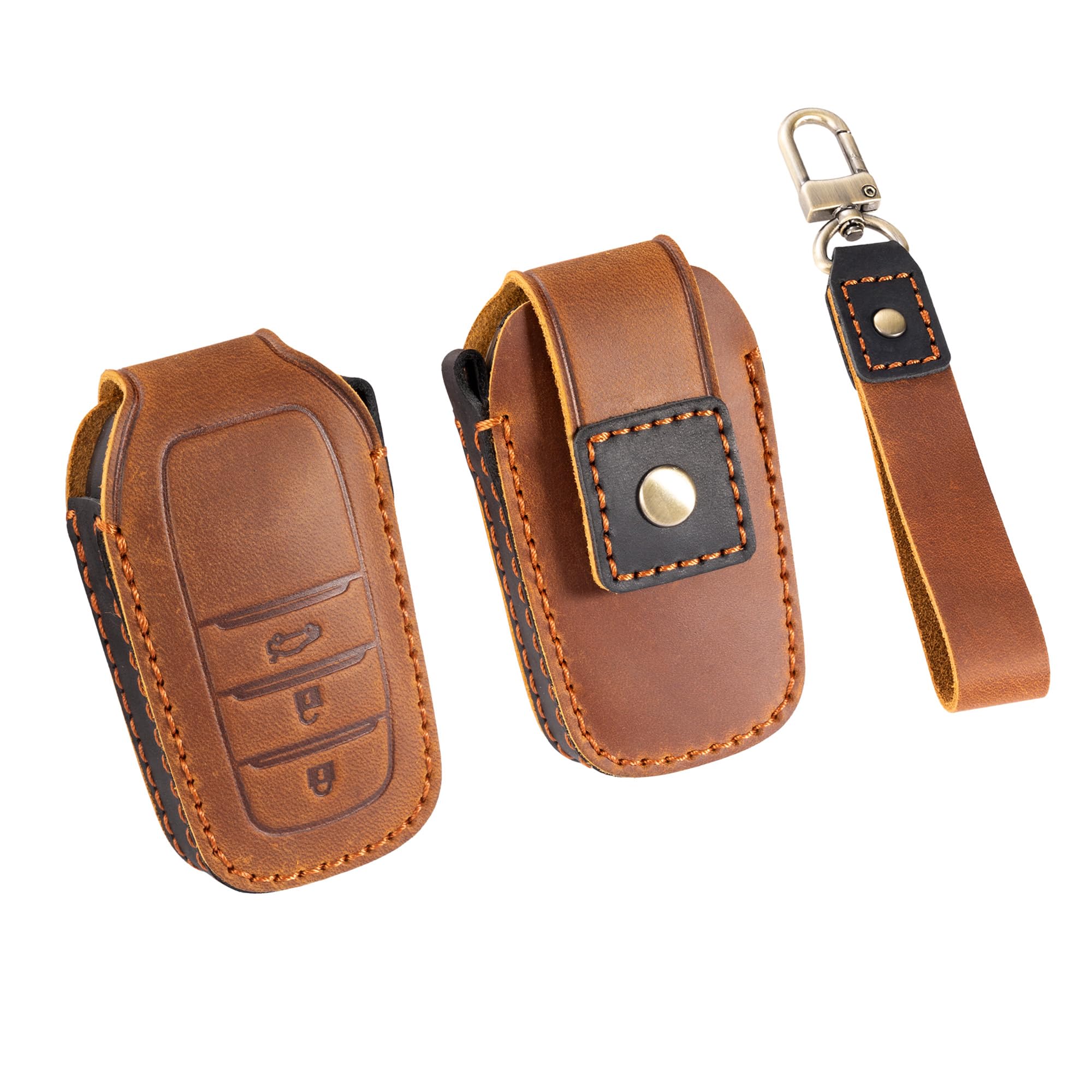 

Кожаный чехол для ключа Toyota Harrier Land Cruiser 250 из натуральной кожи Crown Crossover 35 Series 2022 Crown Sport 30 Series Кожаный чехол для смарт-ключа Держатель для ключей