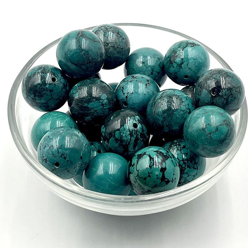 

14 мм Великий порцеляновий кулон-квітка Улань бірюзовий Буддійська намистина Залізна нитка з Хубею Бірюза Approx. 13mm