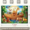 2D Noah's Ark Rainbow Zoo Animals Backdrop for Baby Shower Party Decoration