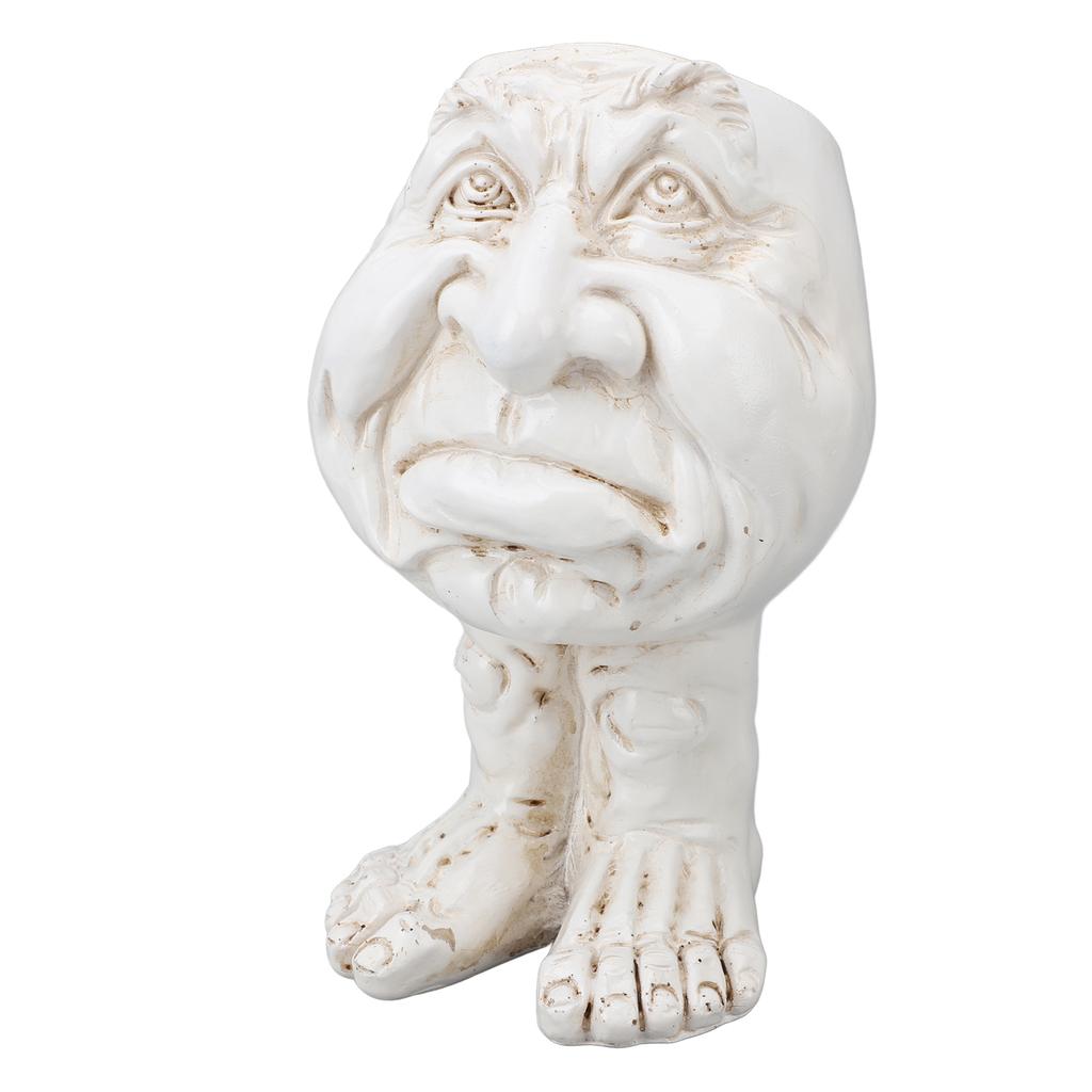 Resin Flower Pot Innovative Exquisite Retro Old Man Planter Pot Succulent Pot for Outdoor Garden