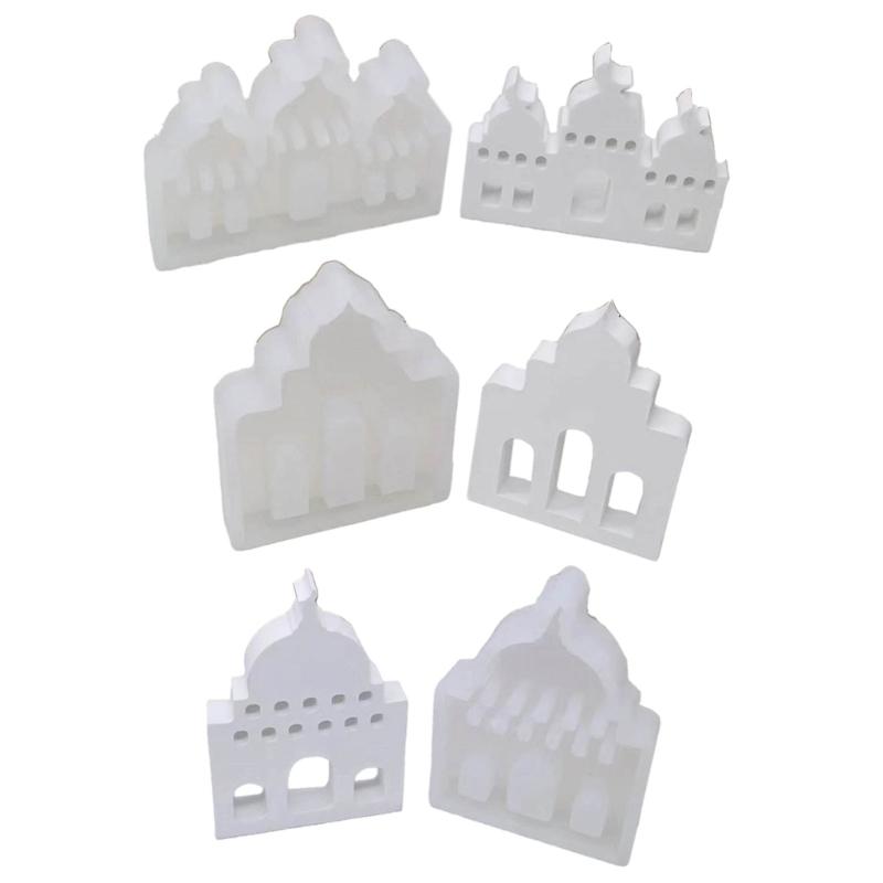 Mosque Shaped Resins Molds, Mosque Shaped Silicones Molds for Making Tealight Holder Decorations Desk Decorations