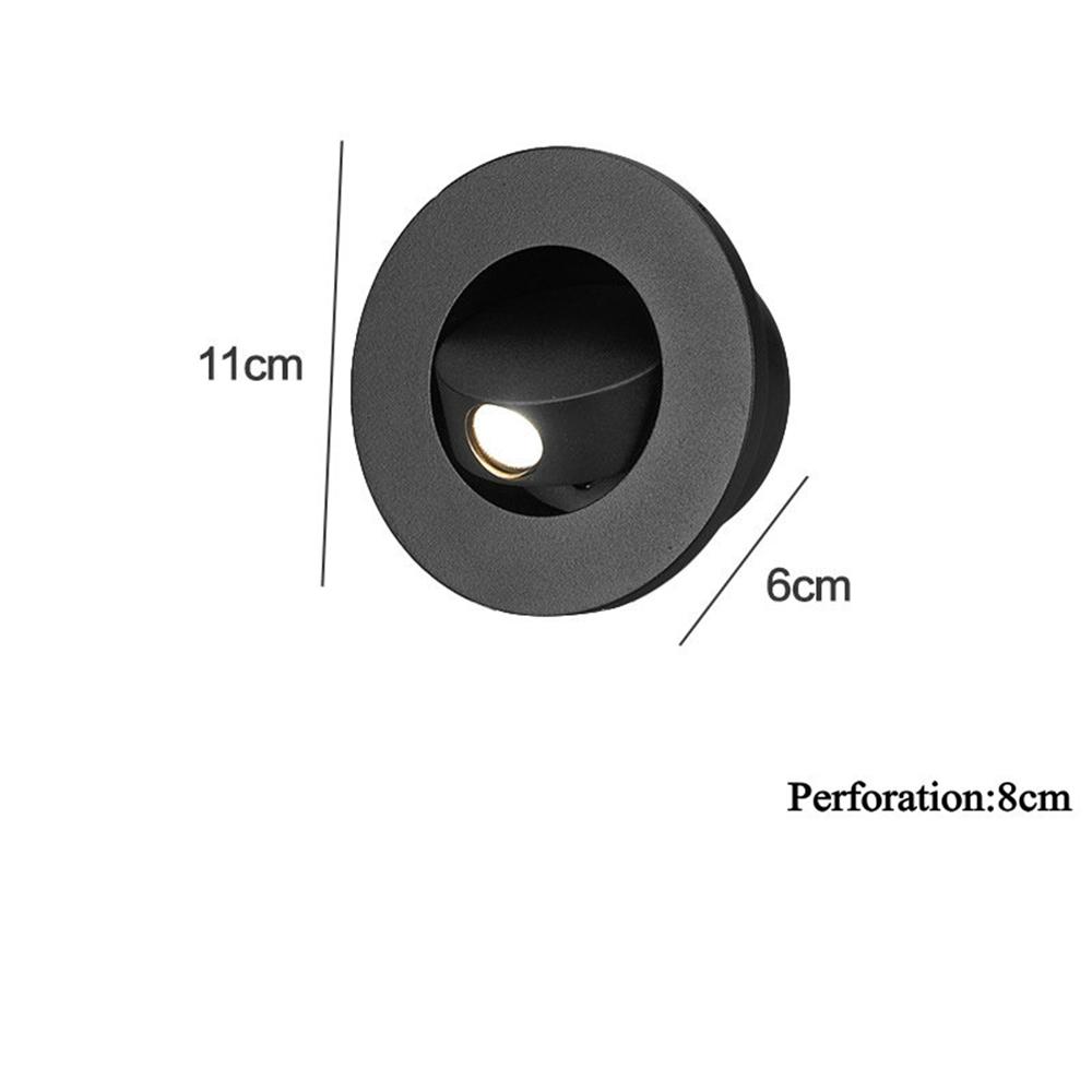 

3 Вт светодиодный настенный светильник для внутреннего использования, встроенный прикроватный светильник для чтения, скрытая ножка, вращающийся на 360 градусов, настенный светильник для прохода, декоративное бра Warm White (2700-3500K)