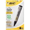 Permanent Marker - BIC - 820926-N - Chisel Tip - Plastic Barrel - Pack of 12