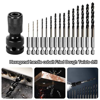 Juego de Brocas Helicoidales de Alta Velocidad Vástago Hexagonal Broca para Agujeros en Madera Metal Accesorios para Herramientas Eléctricas