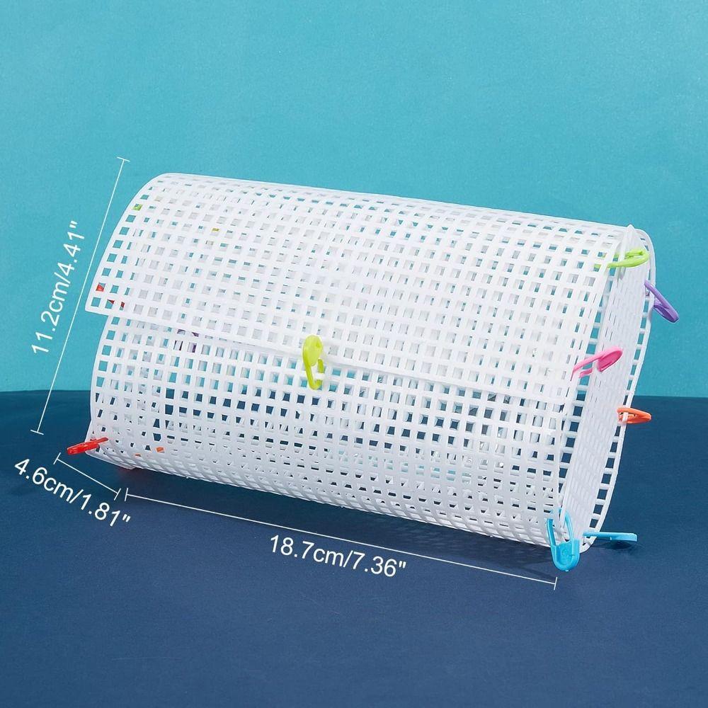 Forniture per la realizzazione di portafogli Rete a maglie per sacchetti di plastica Fogli bianchi vuoti per sacchetti Tessuto a rete Progetti all'uncinetto