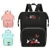 Stilvoller und robuster Oxford-Wickelrucksack für Mütter und Väter mit großem Fassungsvermögen und Mickey Mouse-Motiv