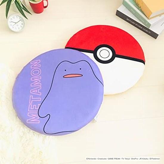 MORIPiLO Cushion Chair Low Rebound Pokémon BIG Monster Ball Ditto Goods Plush Purple 40x40x4cm Morishita Pillow 370809