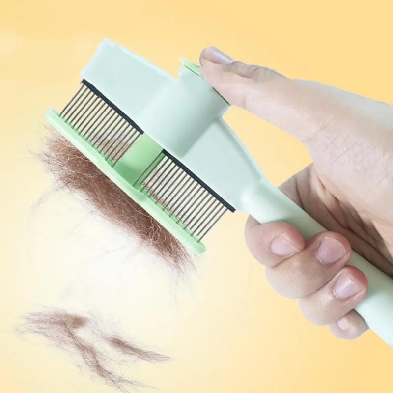 Dog Comb Pet Hair Remover Self-cleaning Cat Brush Massage Dog Brush One Click Combs for Cats Hair Knot Opening Pet Accessories