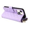 For iPhone 13 mini Case Leather Zipper Pouch Wallet Crossbody Phone Cover